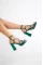 Yeşil Kadın İpli Platform Topuklu Ayakkabı