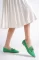 Yeşil Kadın Triko Fiyonklu Günlük Ayakkabı