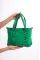 Green Woman Written Hand And Shoulder Bag