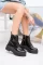 Black Patent Leather Woman Boots