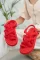 Red Woman Finger Handy Sandals