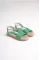 Yeşil Süet Kadın Sandalet