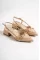 Nut Rugan Kadın Taşlı Tokalı Kısa Topuklu Ayakkabı