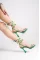 Yeşil Kadın İpli Klasik Topuklu Ayakkabı