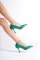Yeşil Kadın Stiletto Topuklu Ayakkabı