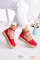 Red Suede Woman Sandals