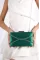 Green Satin Woman Cross Stone Dressing Bag