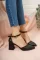 Siyah Cilt Kadın Klasik Topuklu Ayakkabı