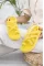 Yellow-Yellow Woman Finger Grame Sandals