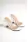 White WomenS Rope Transparent Heel Shoes