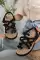 Black Woman Finger Glossow Sandals