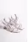 Silver Woman Cross Stone Dressing Shoes