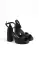 Black Skin WomenS Platform Heels Shoes