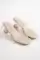 Beige Transparent Woman Transparent Heeled Shoes