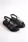 Black Woman Cross Stone Sandals