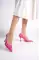 Fuchsia WomenS Transparent Stone Stiletto