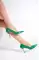 Green Woman Transparent Stone Stiletto