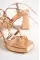 Copper Crack Woman Rope Platform Heel Shoes