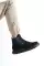 Black Suede MenS Winter Tire Sneaker