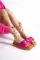 Fuchsia WomenS Ribbon High Slippers