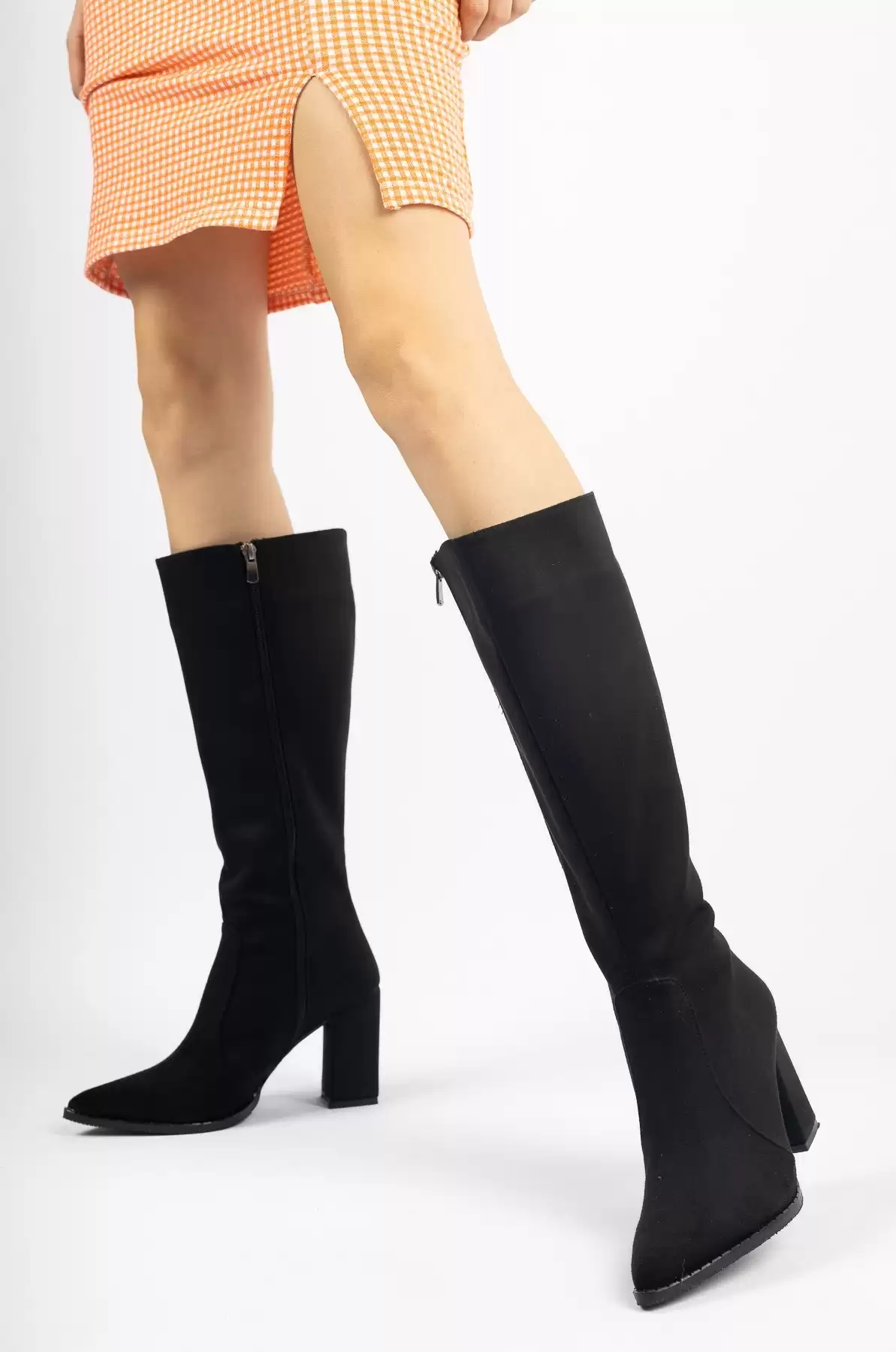 Black Suede Woman Boots