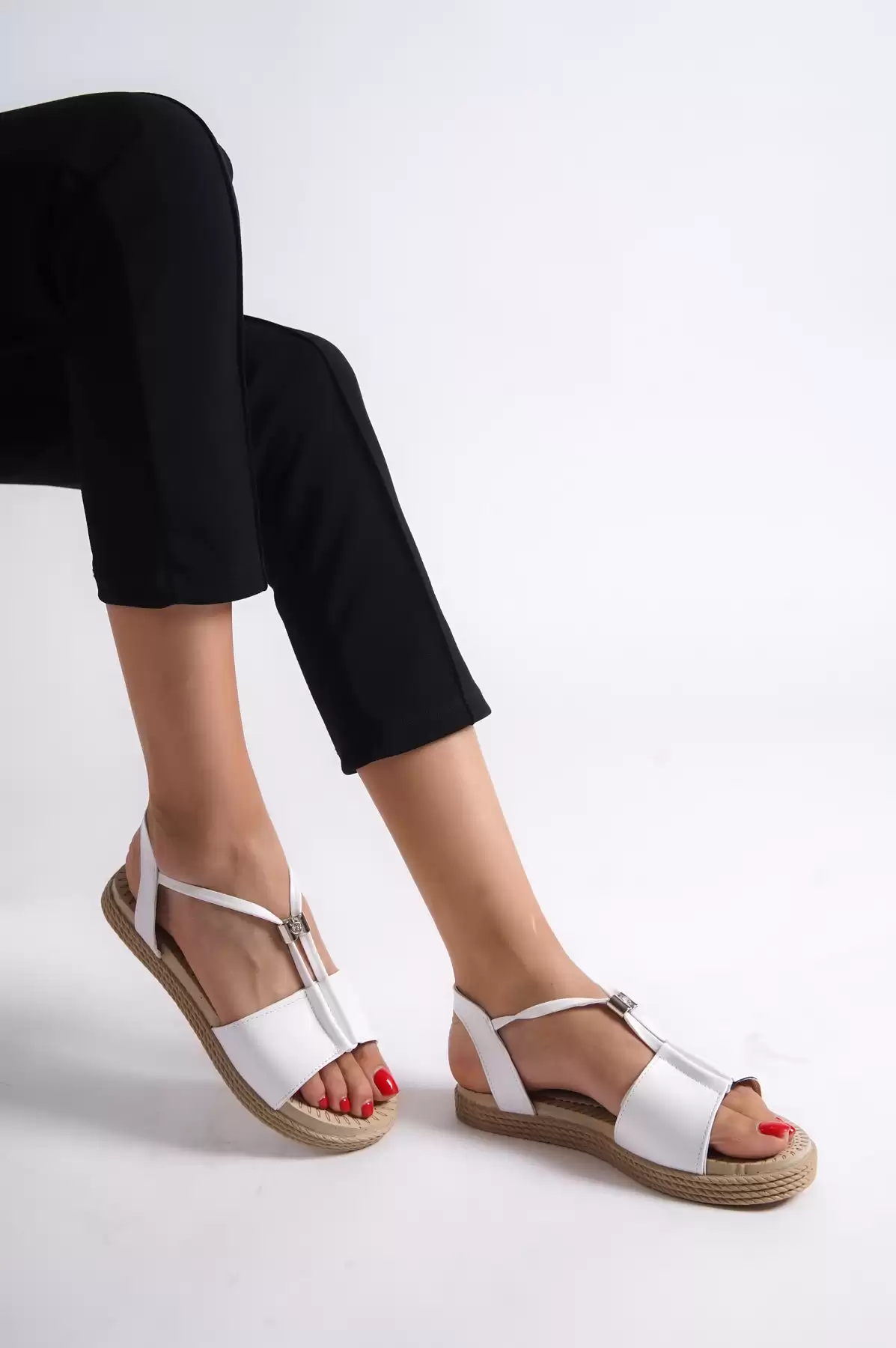 White Woman Sandals