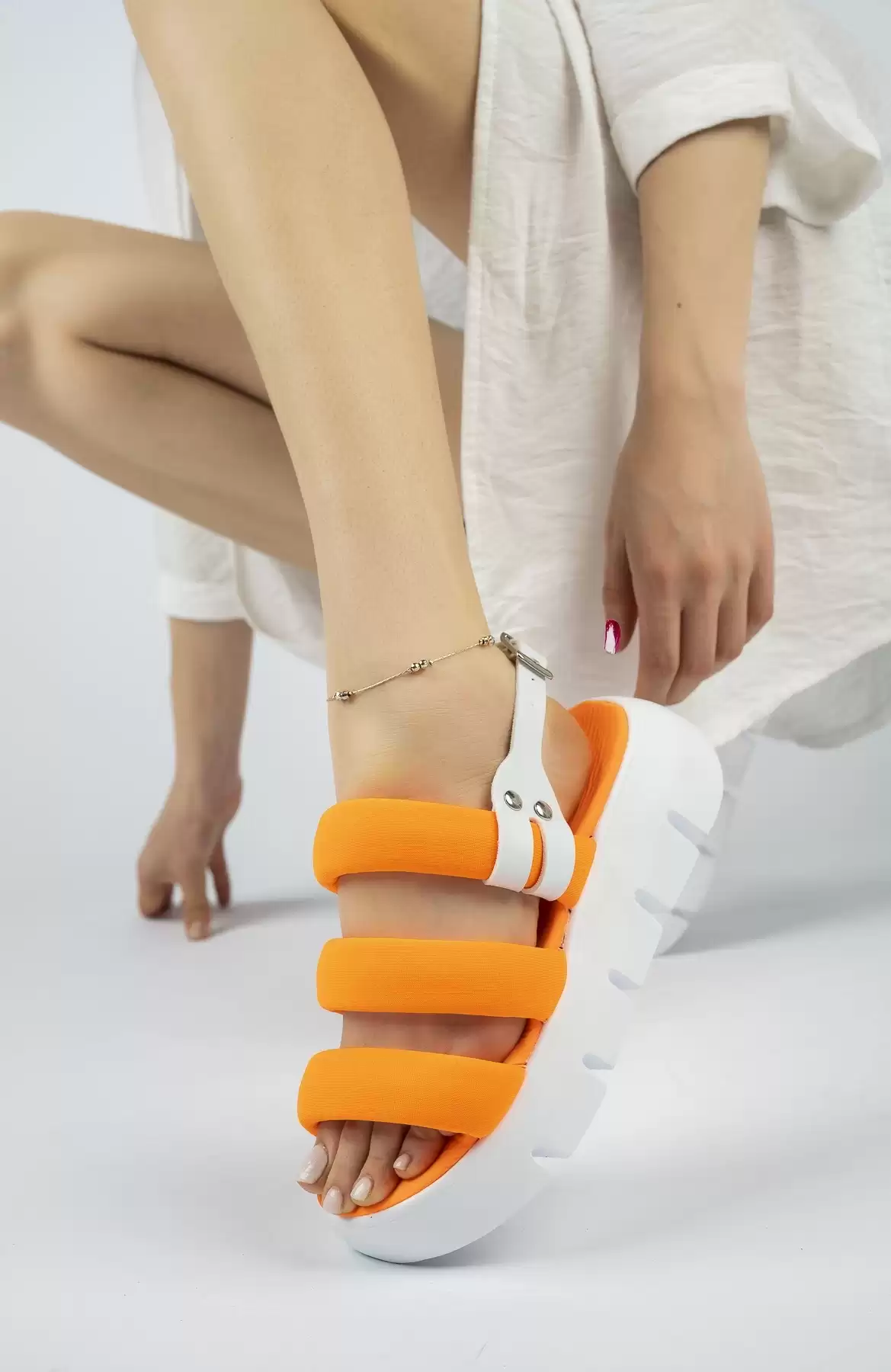 Orange Woman Sandals