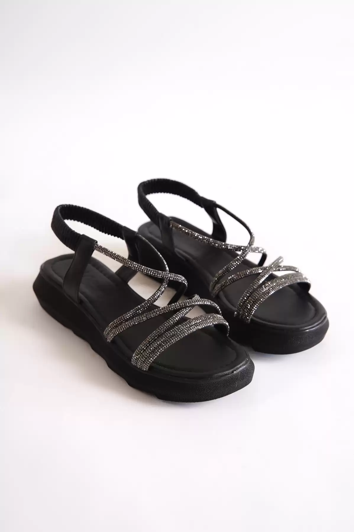 Black Woman Cross Stone Sandals