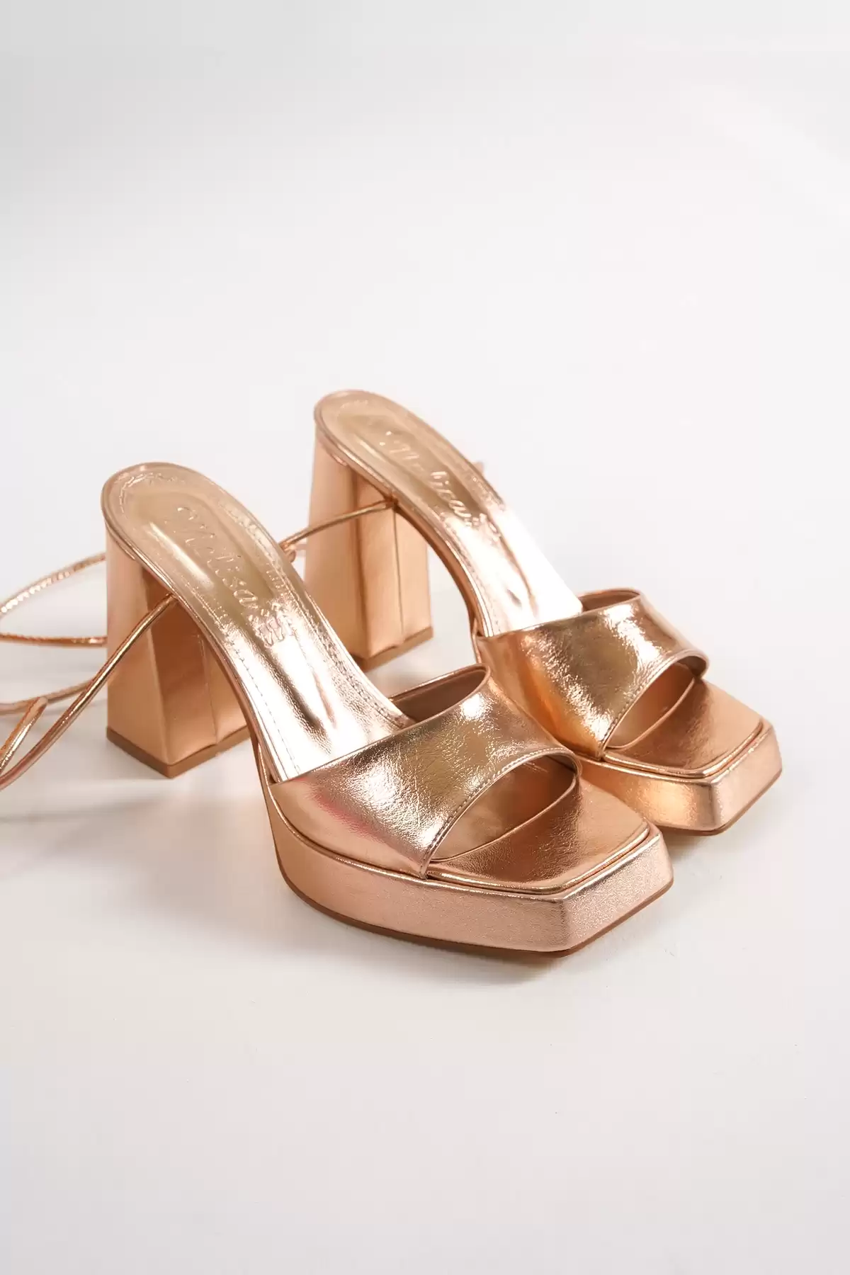 Copper Woman Rope High Heels Shoes