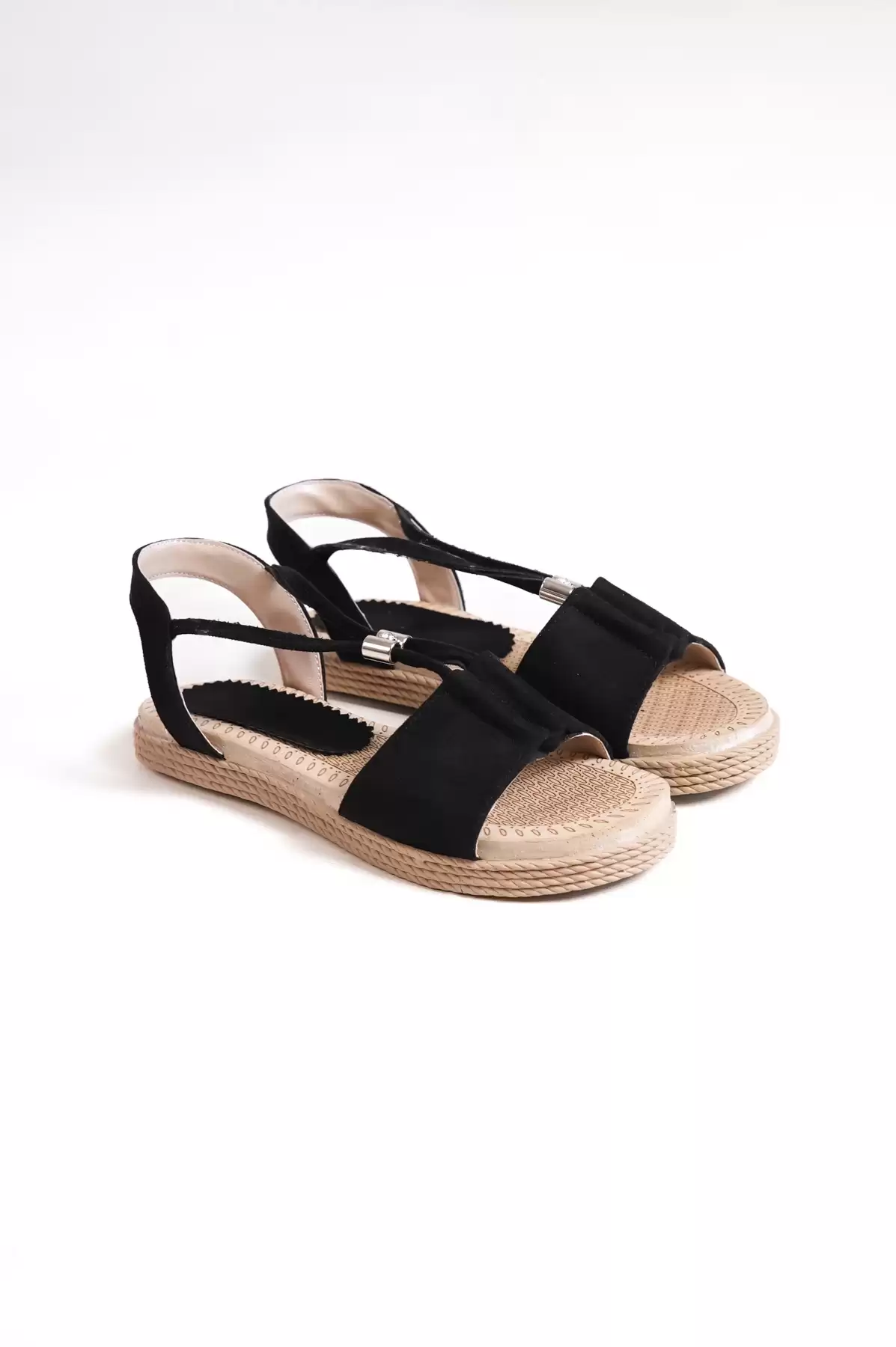 Black Suede Woman Sandals