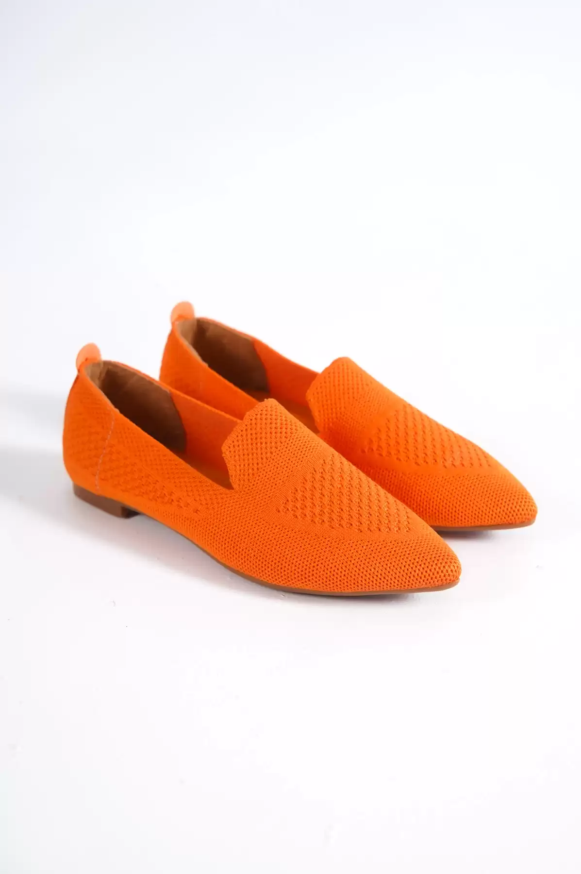 Orange Woman Knitwear Daily Shoes