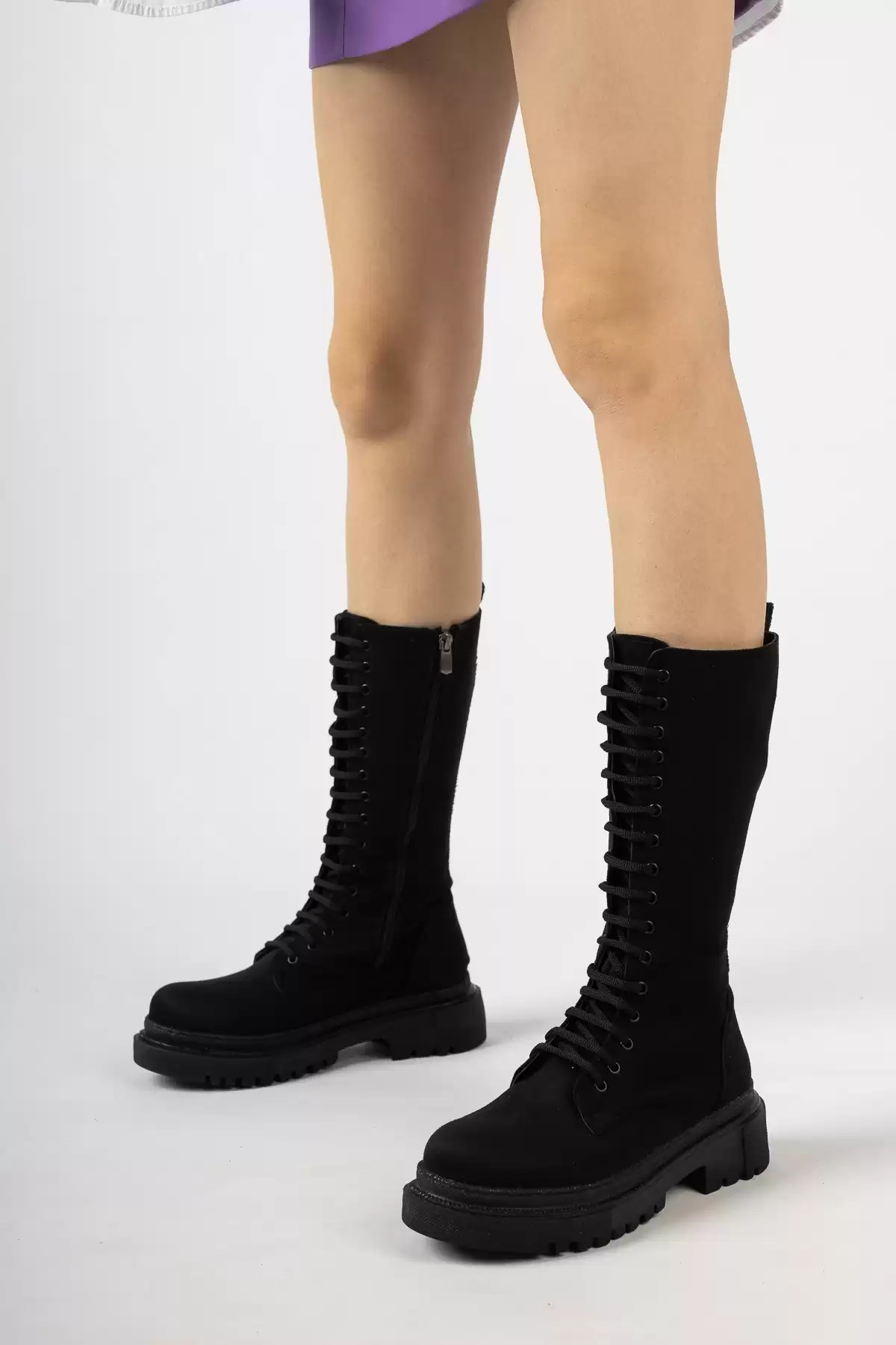 Black Suede Woman Boots