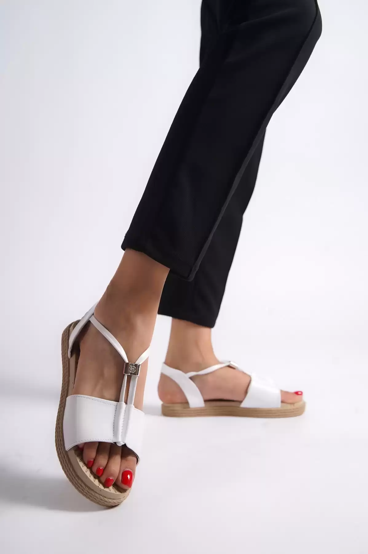 White Woman Sandals