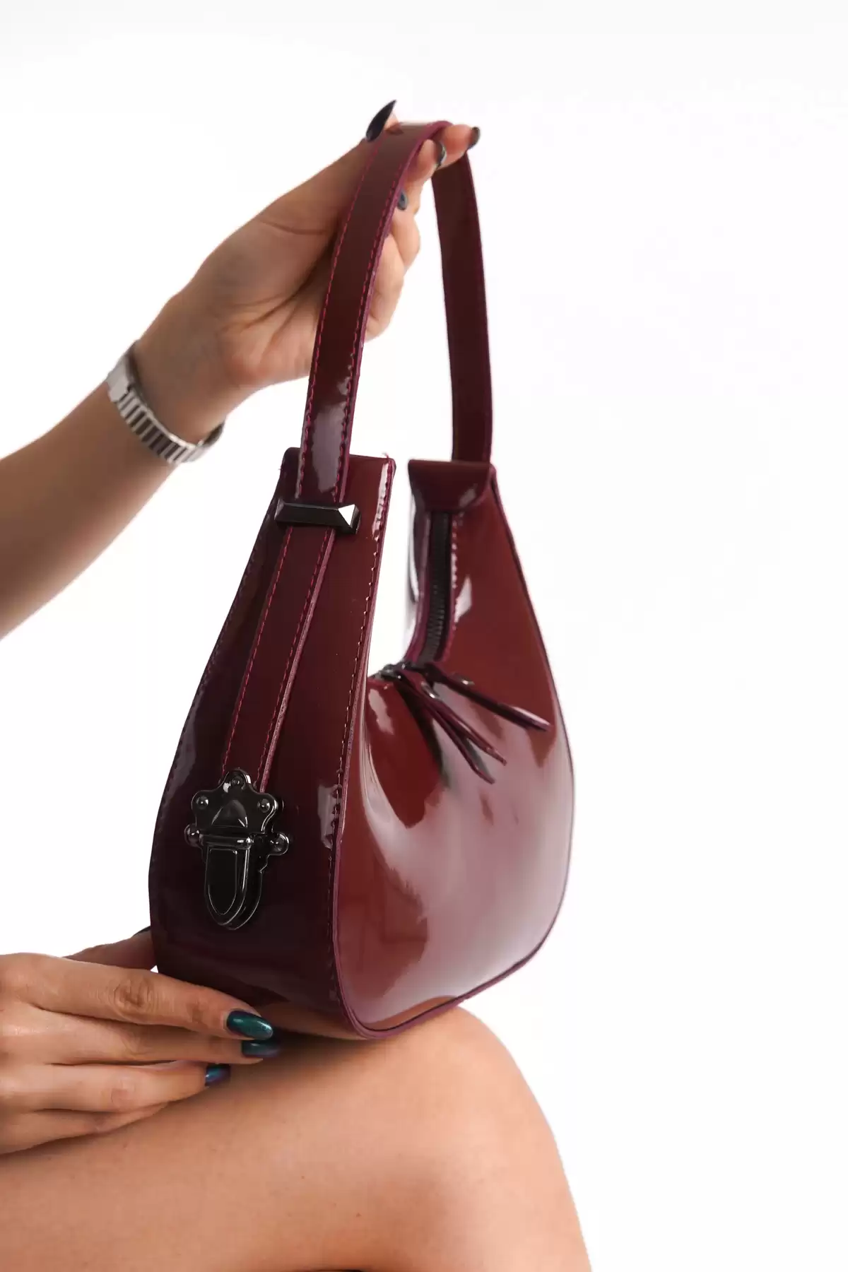 Bordo Kadın Cherry Bag Omuz Çantası