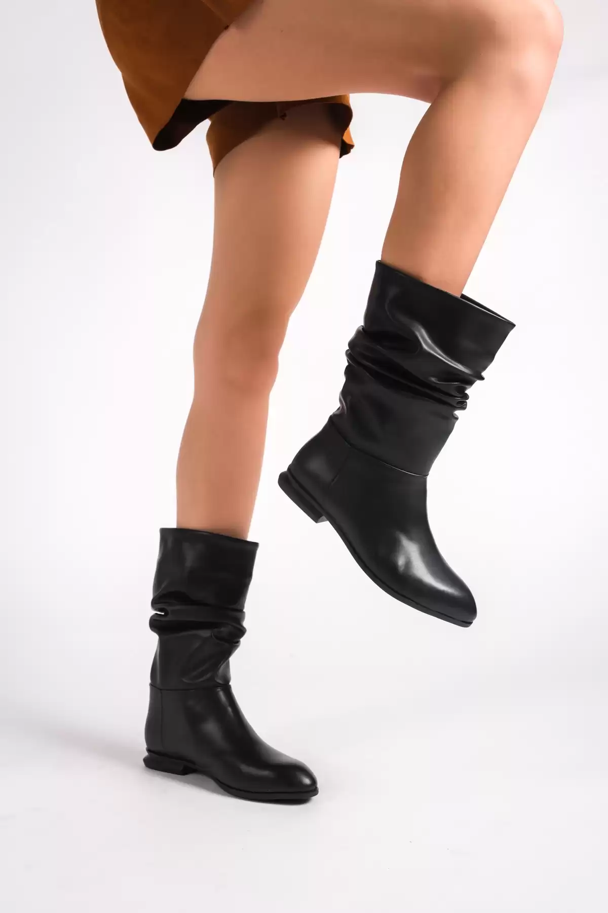 Black Skin WomenS Blind Boots