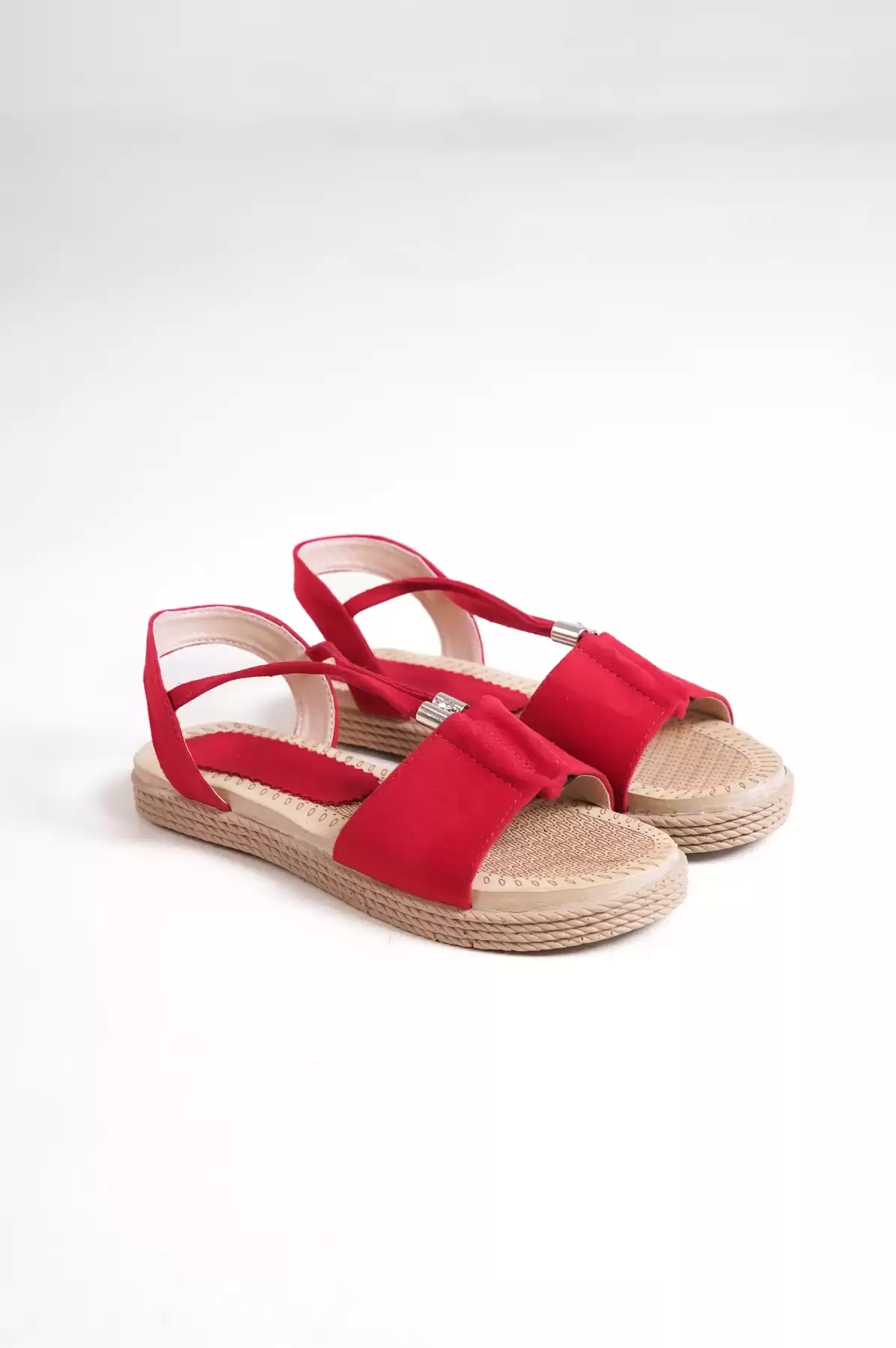 Red Suede Woman Sandals