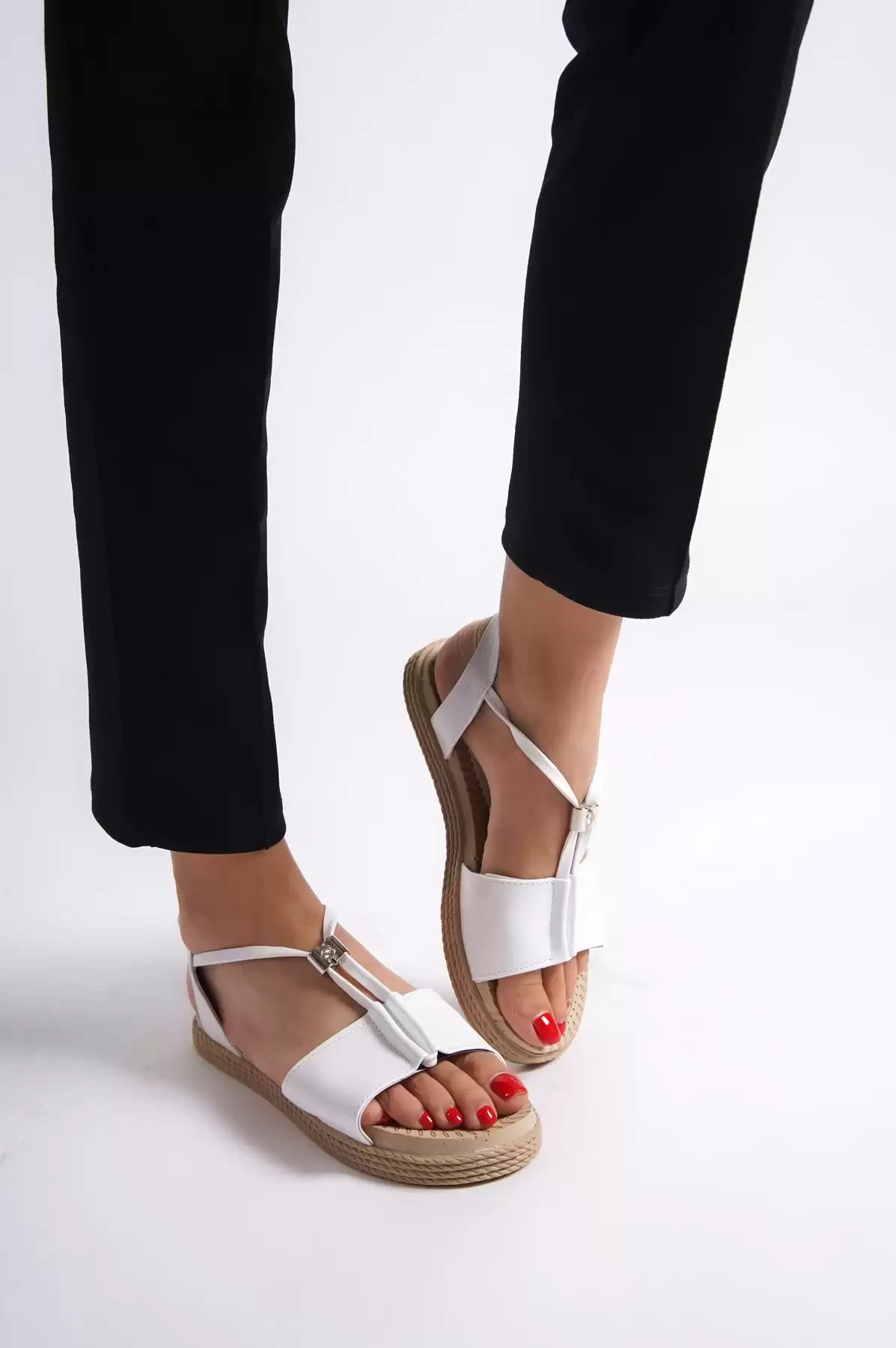 White Woman Sandals