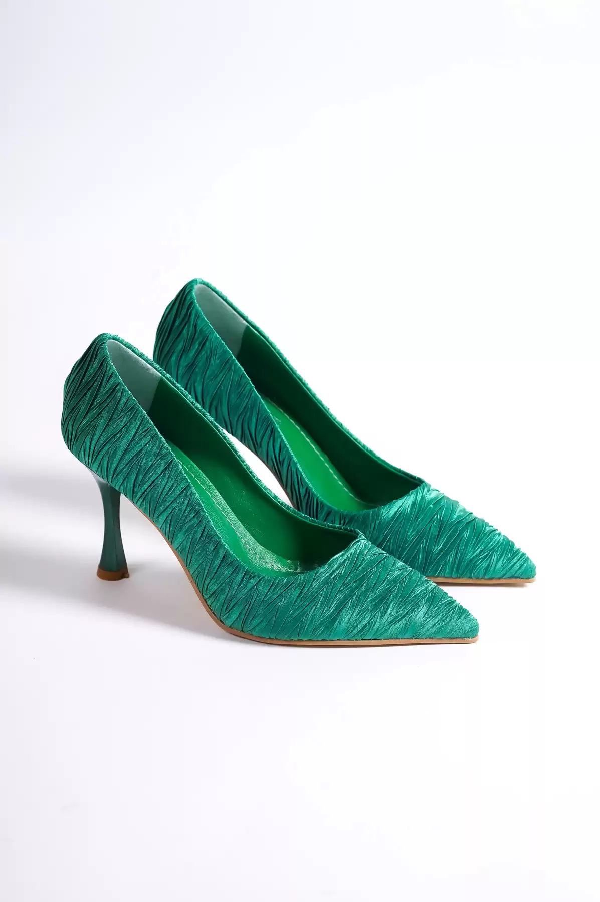 Green Women Styletto Heep Shoes