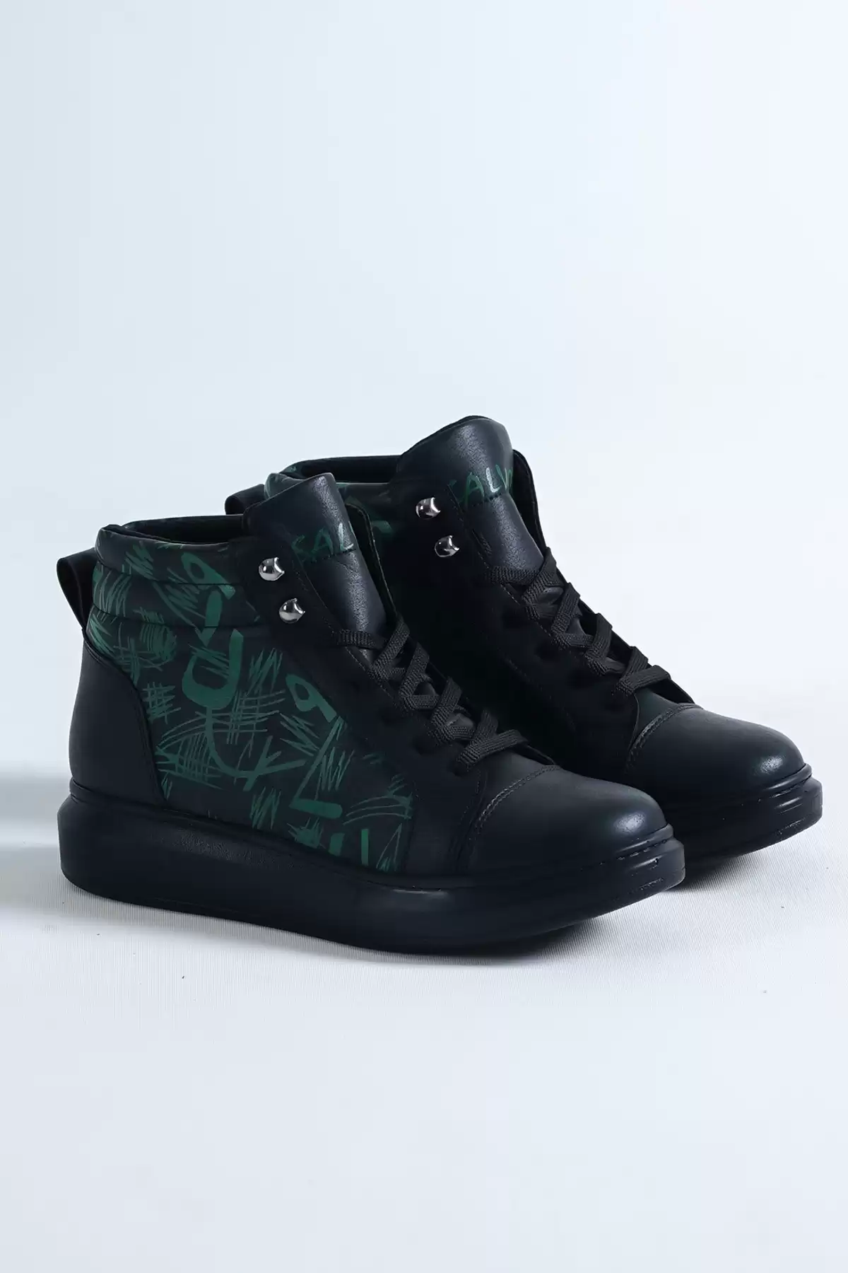 Black-Green Male Wrist Sneaker