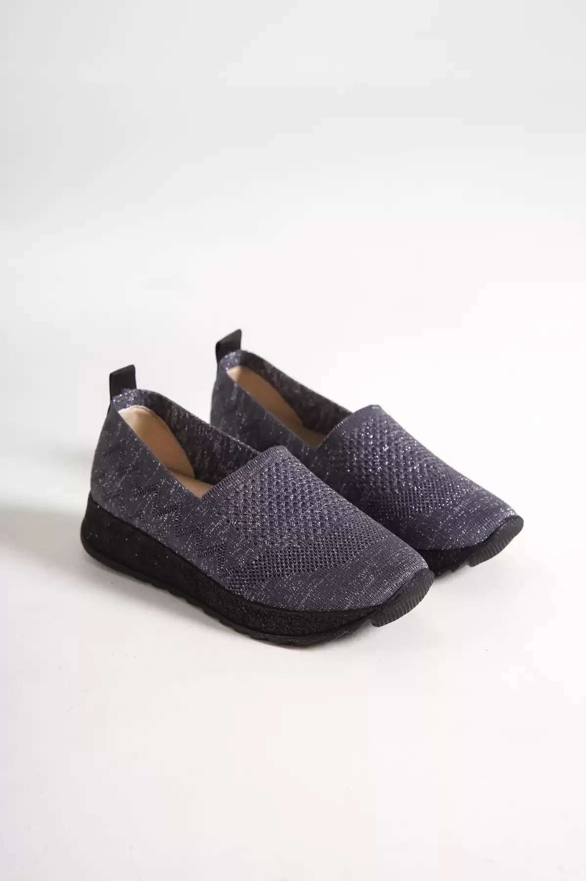 Gray Woman Knitwear Daily Shoes