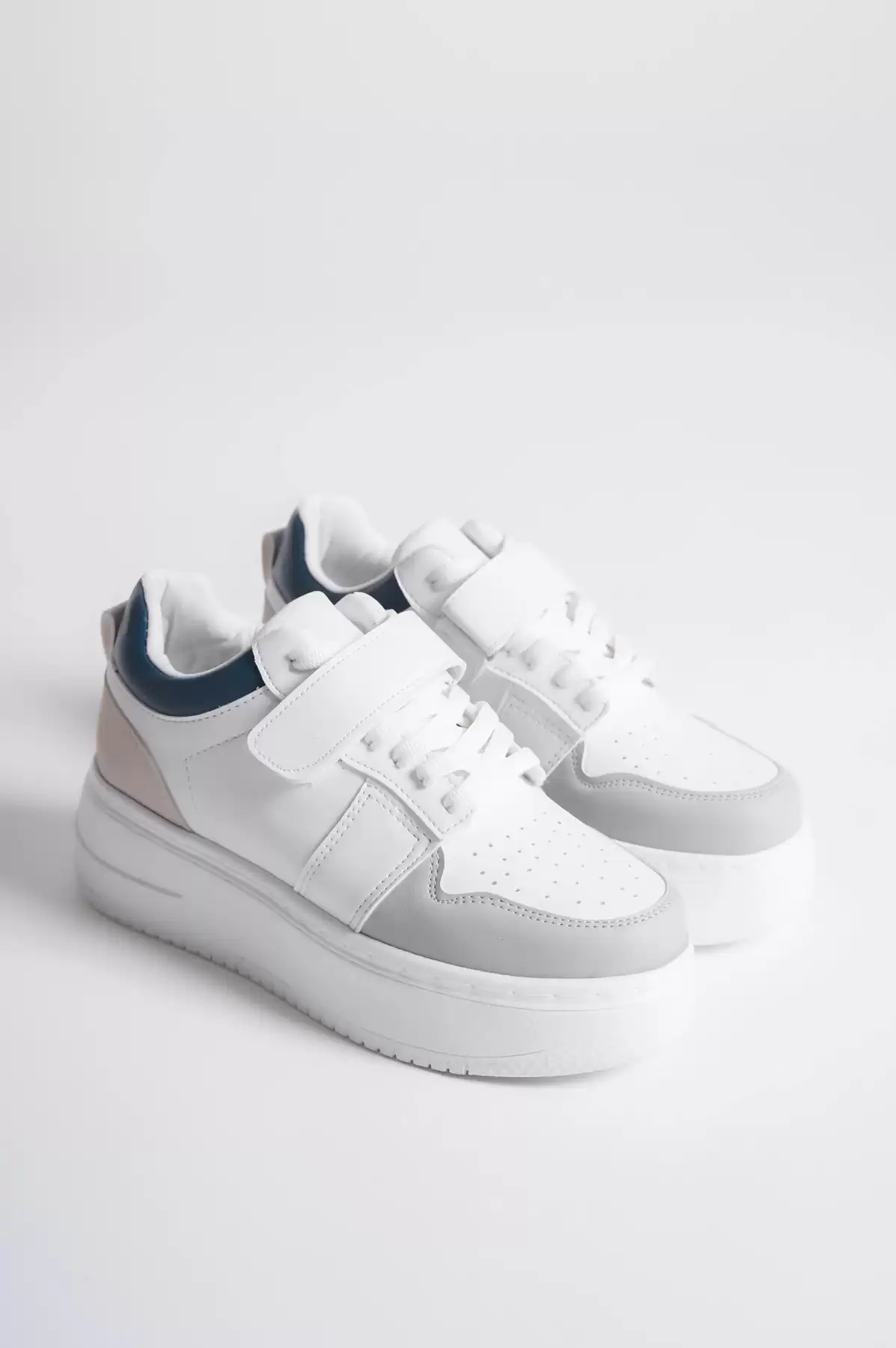 Gray-Blue-White Female Sneaker