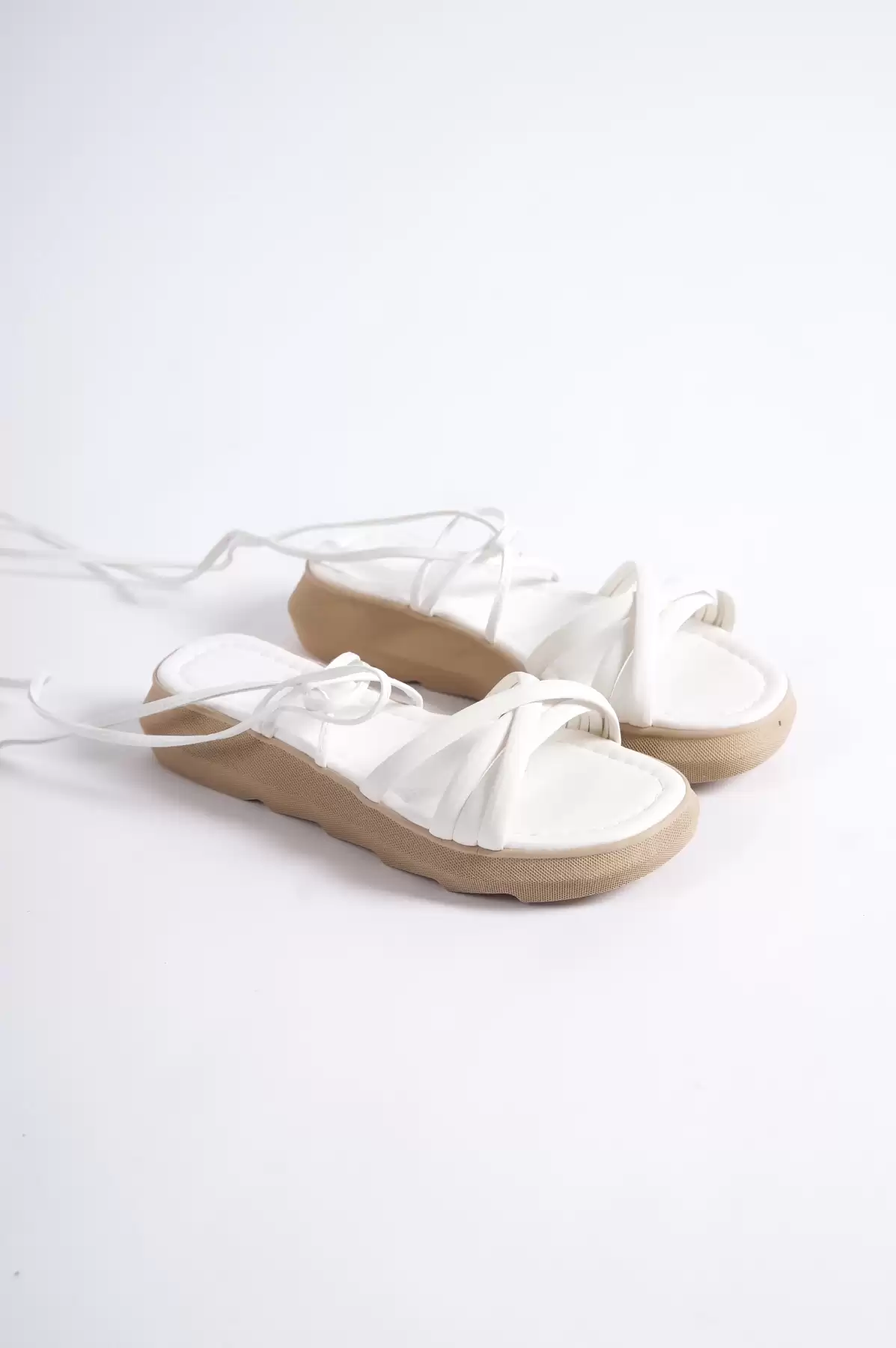 White Woman Rope Sandals