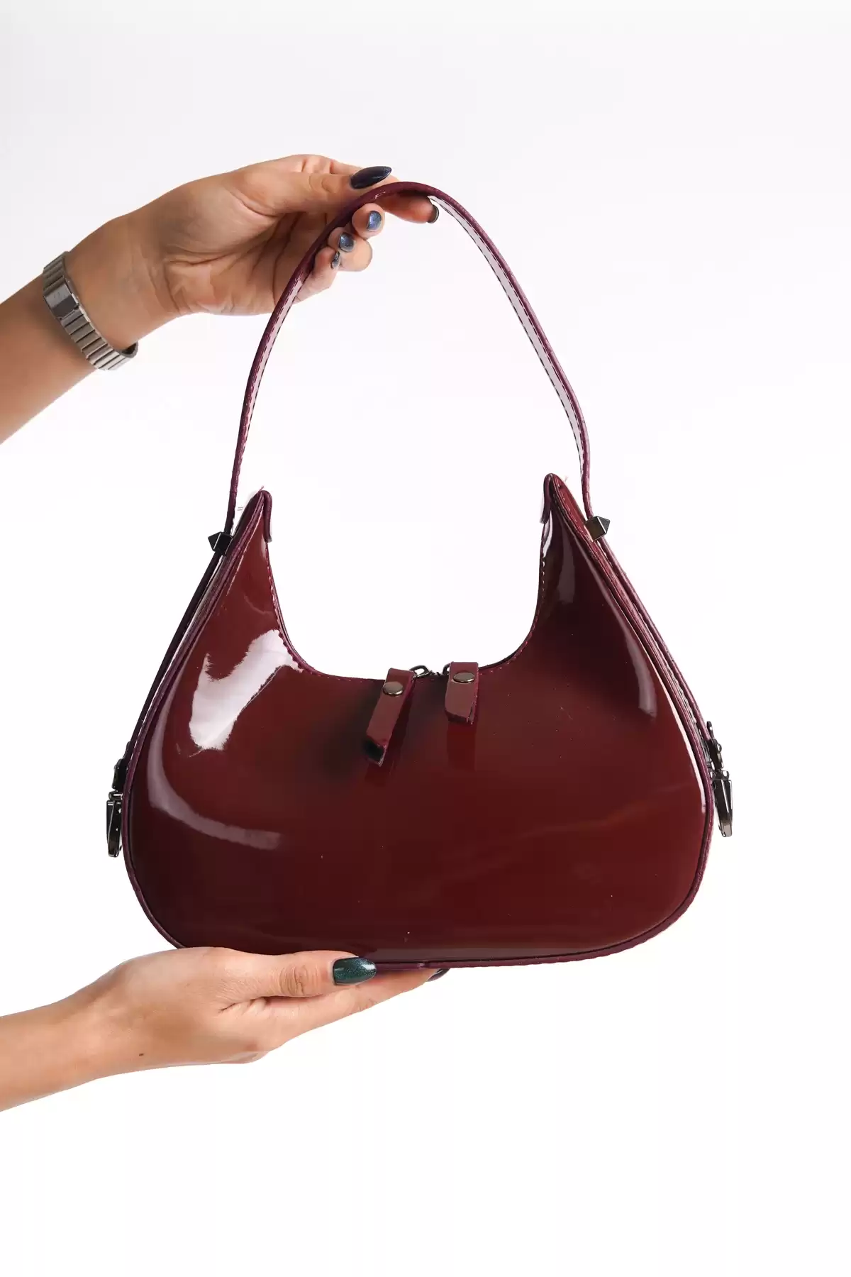 Bordo Kadın Cherry Bag Omuz Çantası