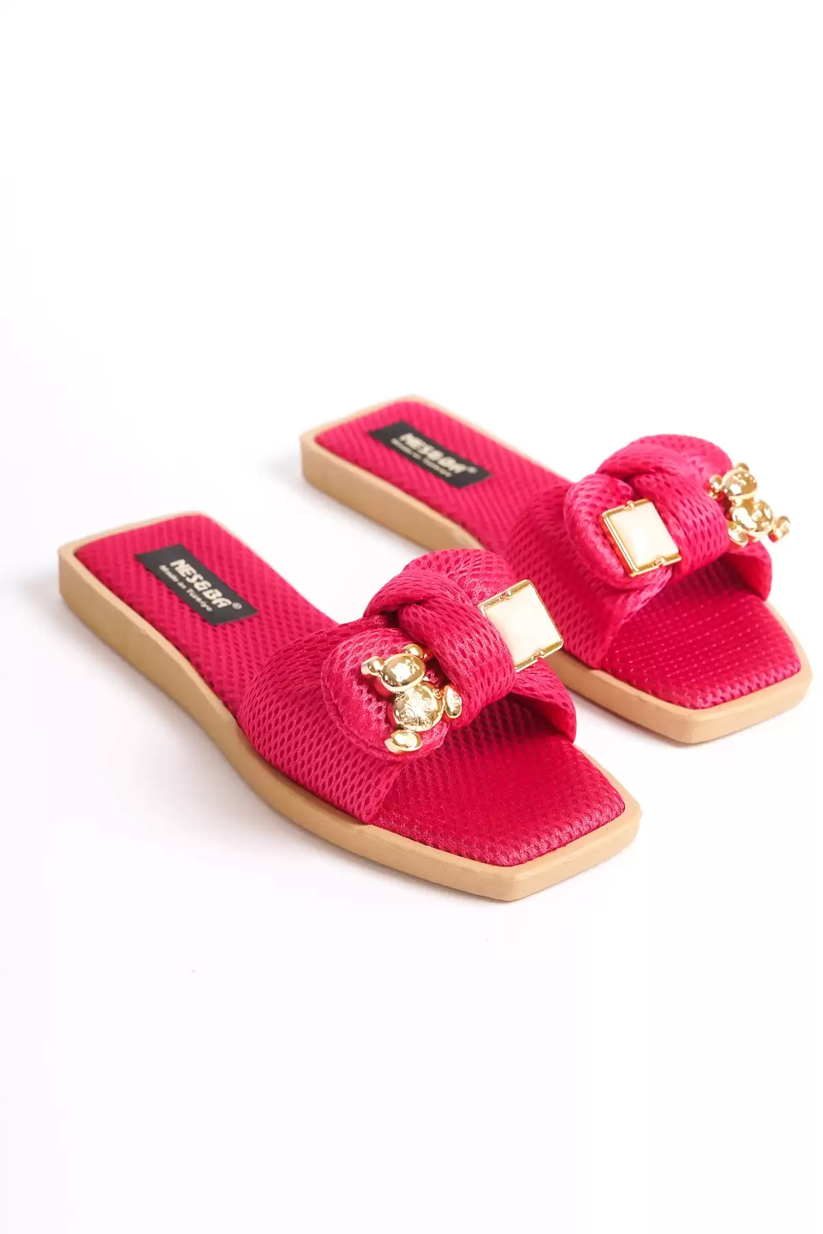 Fuchsia WomenS Ribbon Slippers