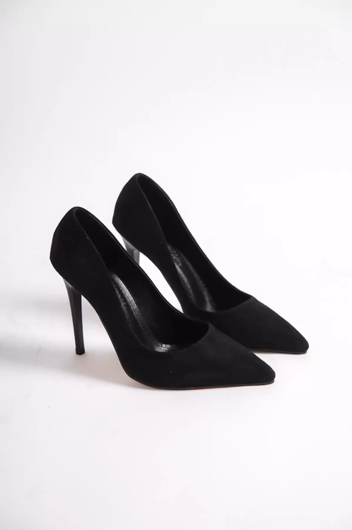 Black Suede Woman Classic Heels Shoes