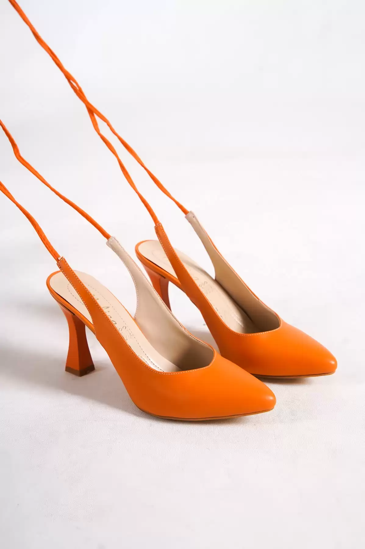 Orange Skin Woman Classic Heels Shoes