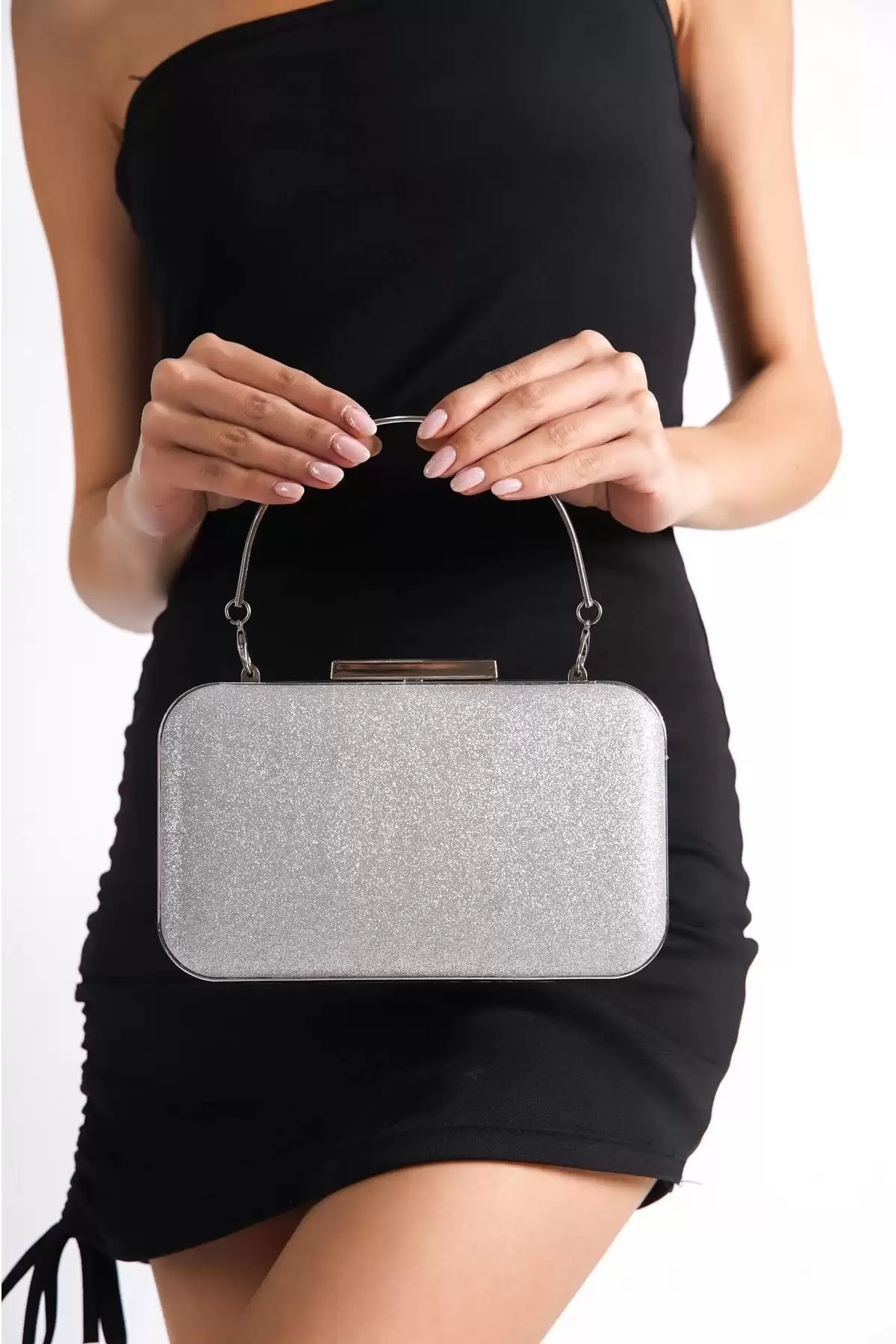 Silver Silveli Woman Silvery Evening Dress Bag