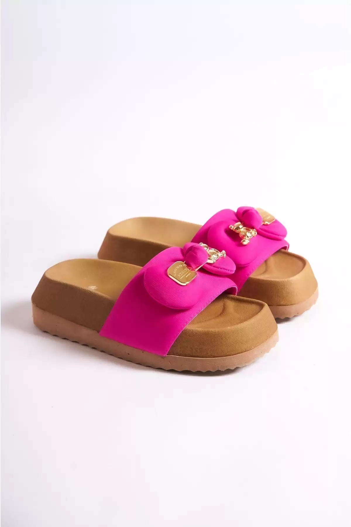 Fuchsia WomenS Ribbon High Slippers