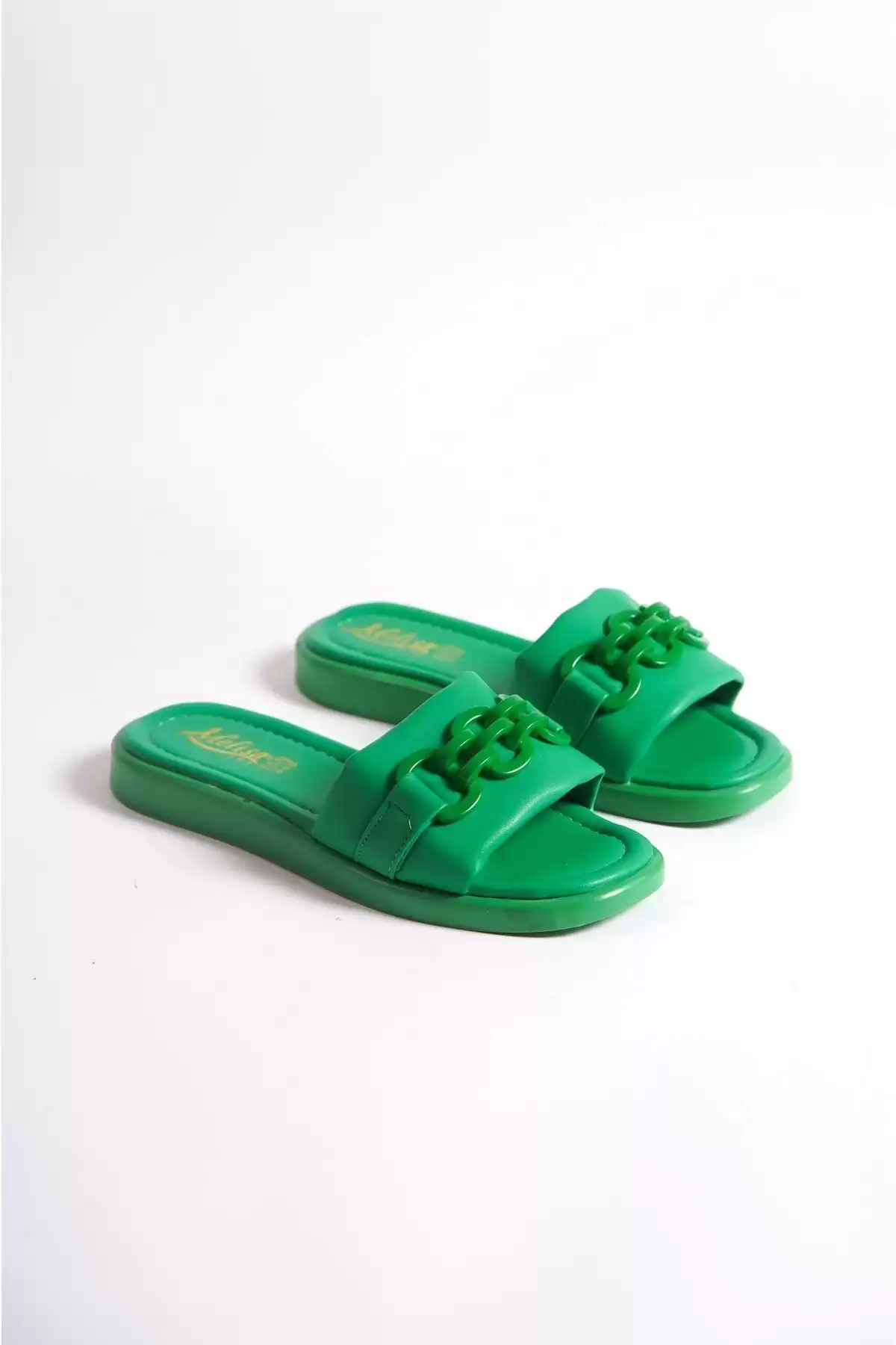 Green Women Chain Sliple Slipper