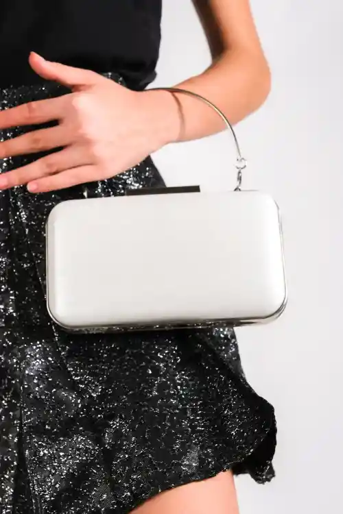 Pearl Women Glitter Clutch Bag